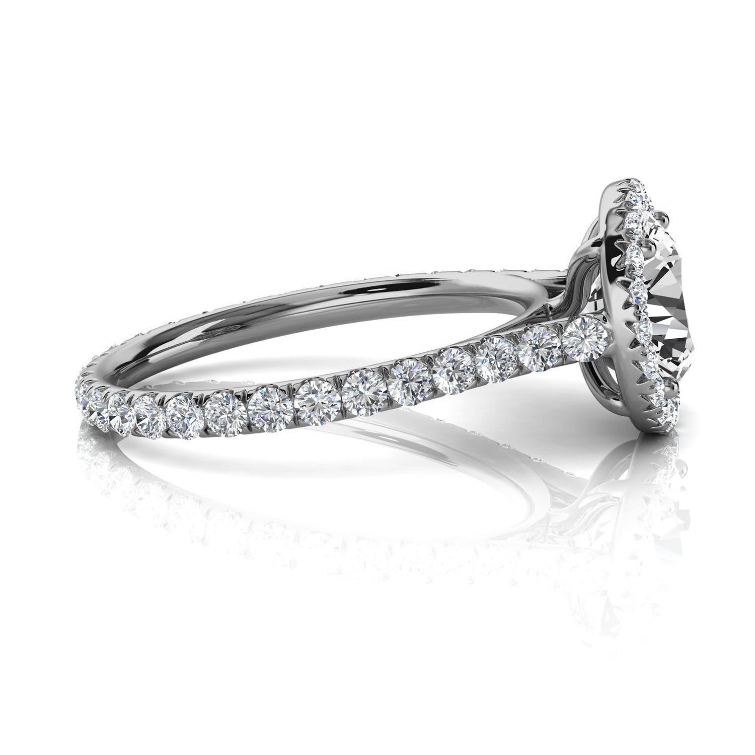 14K White Gold Cherease Halo Eternity Lab Grown Diamond Ring (3/4 ct. tw)